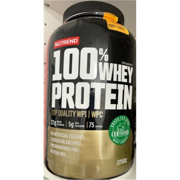 100% Whey Protein, Mango + Vanilla - 2250g