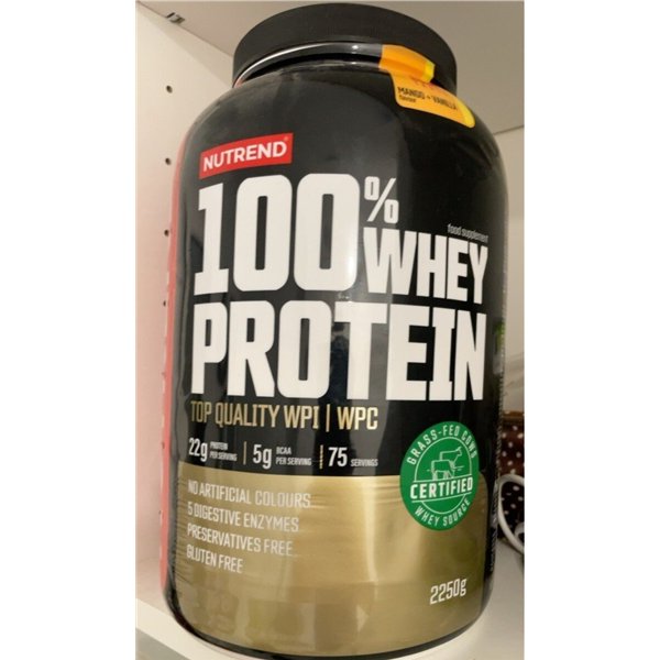 100% Whey Protein, Mango + Vanilla - 2250g