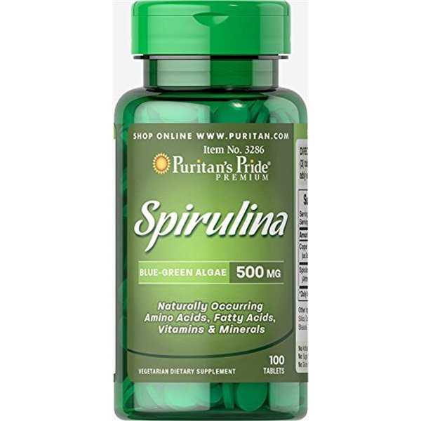 Spirulina sinilevä, 500 mg - 100 tablettia