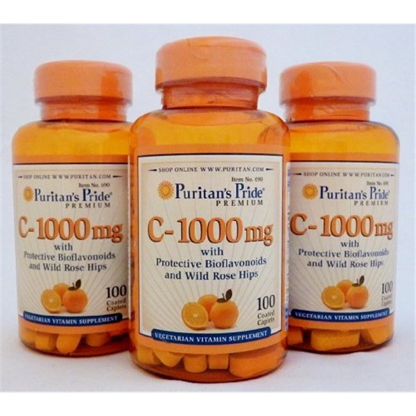 C-1000 with Bioflavonoids & Wild Rose Hips, 1000mg - 100 caplets