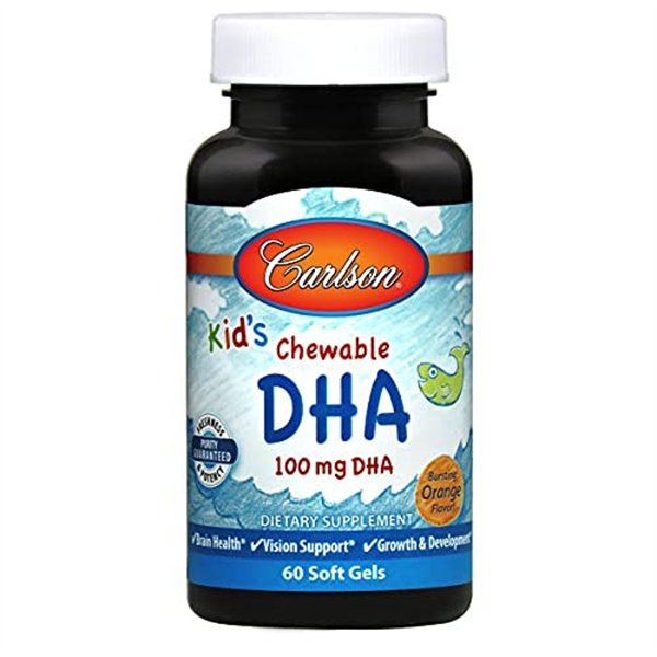Kid's Chewable DHA, 100mg Orange - 60 softgels