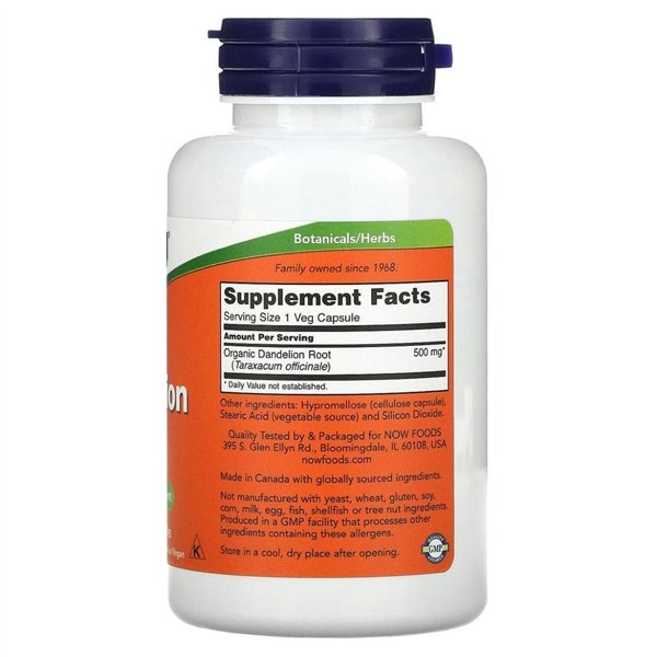 Dandelion Root, 500mg - 100 vcaps