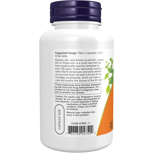 Slippery Elm, 400mg - 100 vcaps
