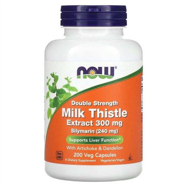 Milk Thistle Extract with Artichoke & Dandelion, 300mg Double Strength - 200 vcaps