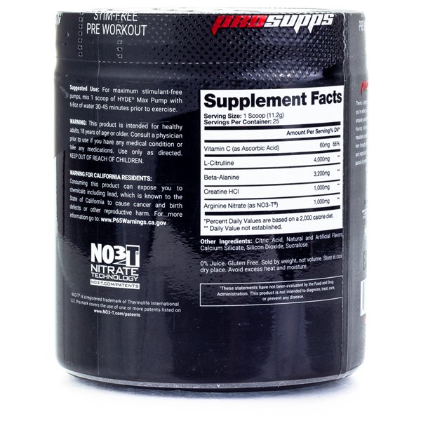 Hyde Max Pump, Blue Razz (EAN 810034811509) - 280g