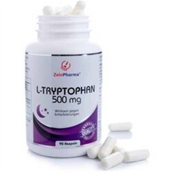 L-triptofāns, 500 mg - 90 v-kapsulas