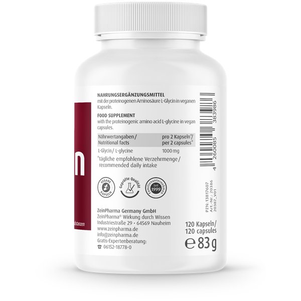 L-Glycine, 500mg - 120 caps