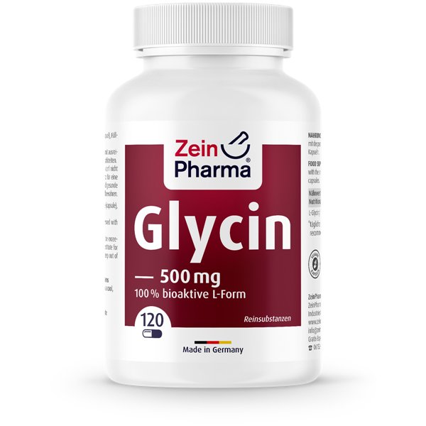 L-glicinas, 500 mg - 120 kapsulių