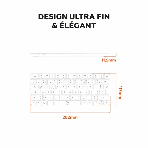 Klaviatūra Mobility Lab KMP2000W Mini Balta