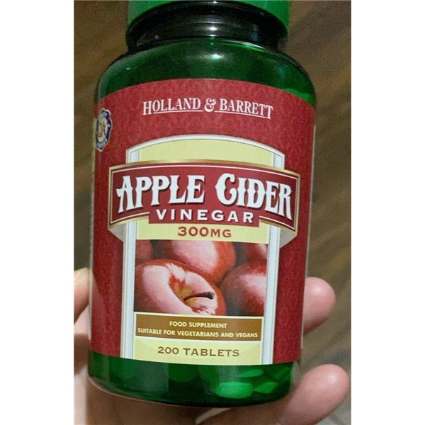 Ābolu sidra etiķis, 300 mg - 200 tabletes