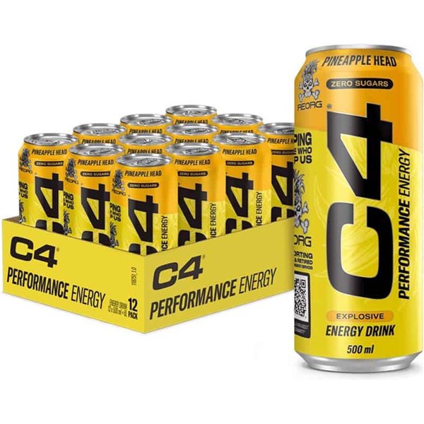 C4 Performance Energy, ananaspää - 12 x 500 ml.