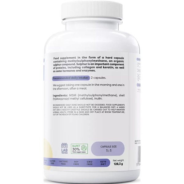 MSM, 1000mg - 120 vcaps