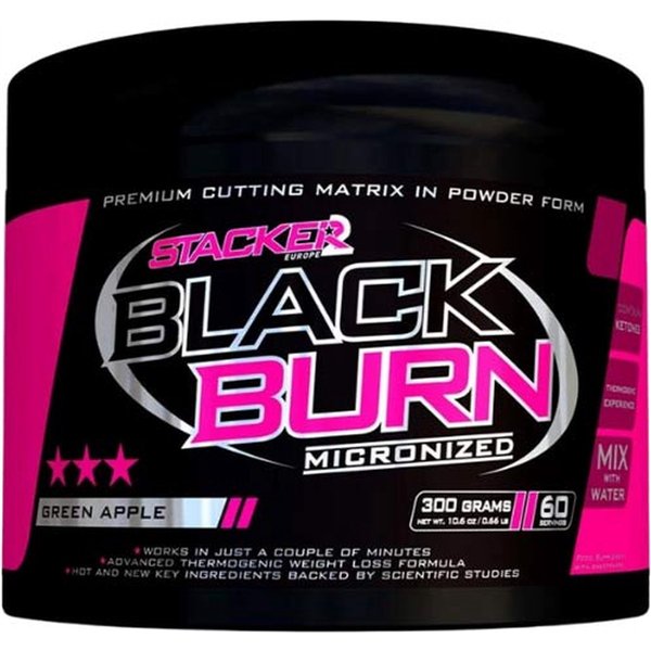 Black Burn Micronized, Green Apple - 300g