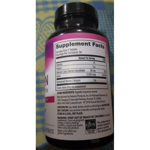 Super Collagen + Vitamin C & Biotin - 90 tablets