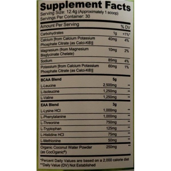 BCAA + EAA, vyšnių ir laimo sultys - 372 g