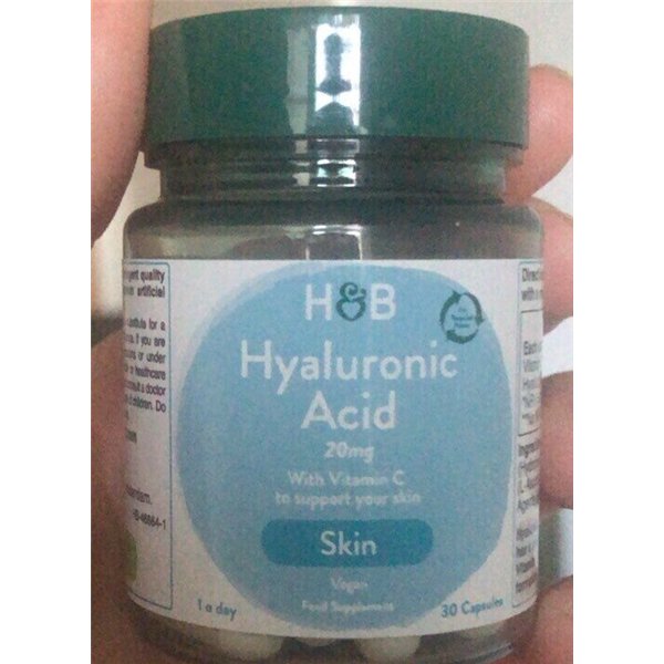 Hialuronskābe ar C vitamīnu, 20 mg - 30 kapsulas