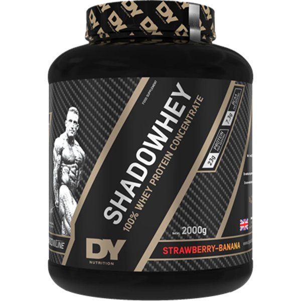 „ShadoWhey“ koncentratas, braškių ir bananų skonio – 2000 g