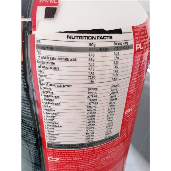 100% Whey Protein, Vanilla - 2250g