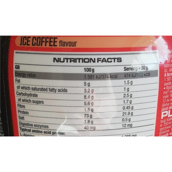 100% Whey Protein, Ice Coffee - 2250g