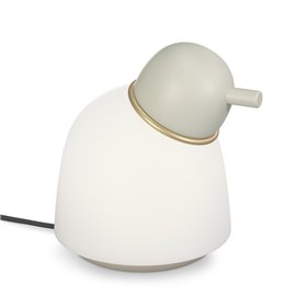 Table lamp Bird height 21,5cm sand/brass opal