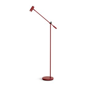 Floor lamp Cato height 100-133,9cm glossy ruby red/flat black dimmable
