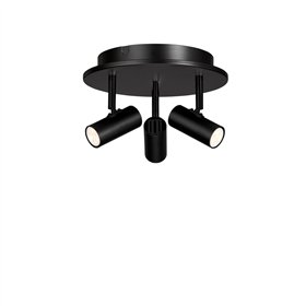 Spotlight Cato 3 round flat black/flat black