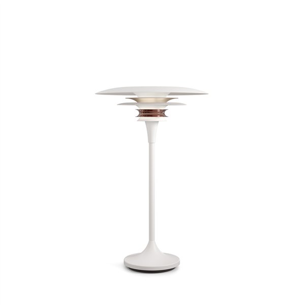 Table lamp Diablo Ø30 flat white/rosé silver
