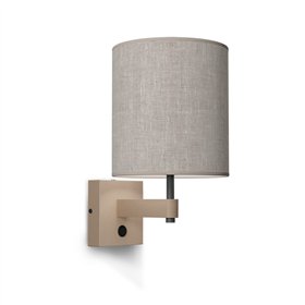 Wall lamp Dual E27 sand structure excl. shade