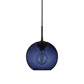 Pendant Gloria Ø26 black structure/blue glass