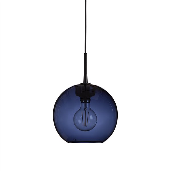 Pendant Gloria Ø26 black structure/blue glass