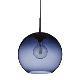 Pendant Gloria Ø38 black structure/blue glass