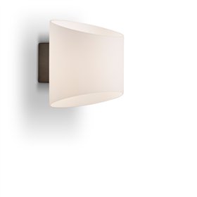 Wall lamp Evoke oval anthracite/opal glass