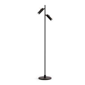Floor lamp Pipeline double flat black