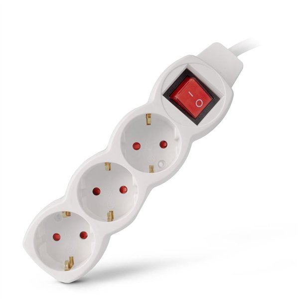 Entac Socket Extension Cord S1 3 Sockets With Switch 1.5m 3G1.5