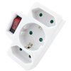 Entac Power Adapter 3 Sockets (1 Earthed, 2 Euro) with Switch