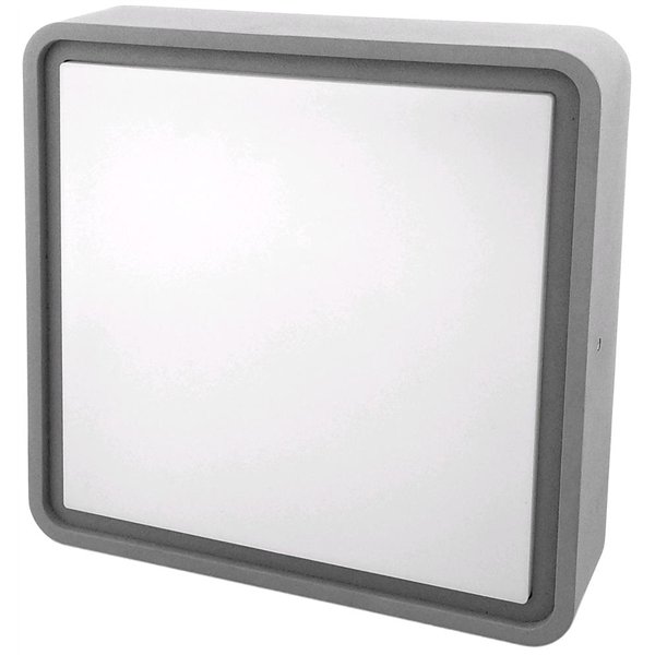 Avide Bulkhead Lamp Merkur-S IP54 Square 12W NW 4000K Gray