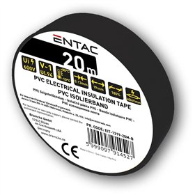 Entac Insulation Tape 0.13x19mm Black 20m