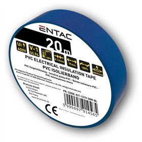 Entac Insulation Tape 0.13x19mm Blue 20m
