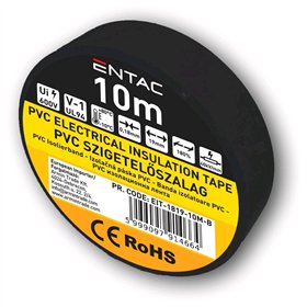 Entac Insulation Tape 0.18x19mm Black 10m