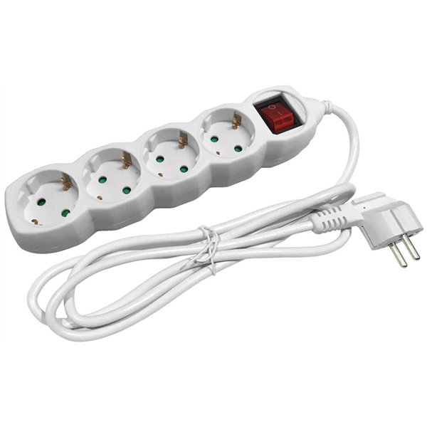 Entac Socket Extension Cord S1 4 Sockets With Switch 1.5m 3G1.5