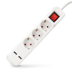 Entac Socket Extension Cord S1 3 Sockets With Switch 3m 3G1.5 2 USB