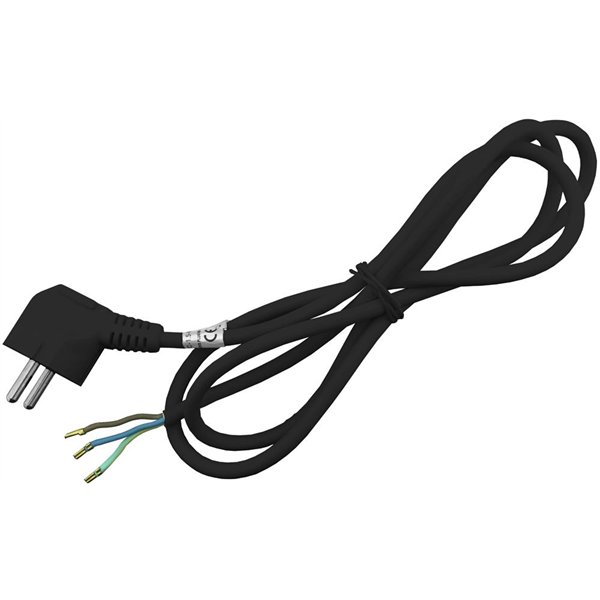 Entac Rewireable Cord 3G1.0 1.5m with Earthed Plug Black