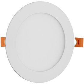 Avide LED Ceiling Lamp Recessed Panel Round ALU 9W WW 3000K