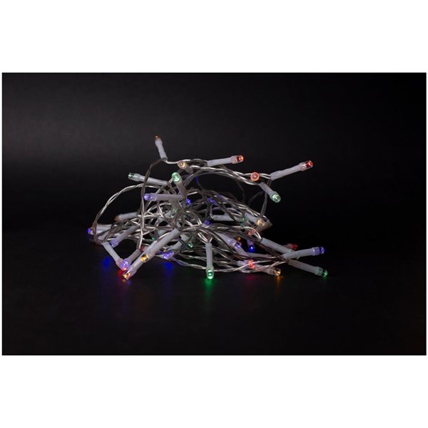 Entac Ziemassvētku IP44 96 LED gaismeklis ar taimeri, daudzkrāsains, 7 m (3AA)