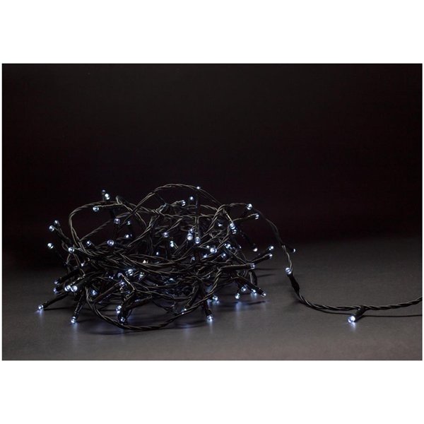 Entac Ziemassvētku IP44 lampiņa 50 LED CW 5m ar IR tālvadības pulti (3AA izņemot)