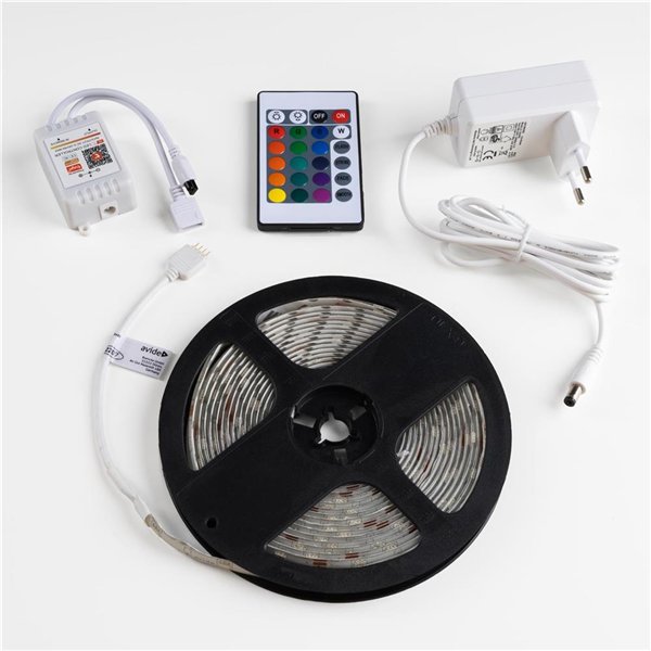 Avide LED Strip Blister 12V 7.2W SMD5050 30LED RGB IP65 5m WIFI TUYA + IR
