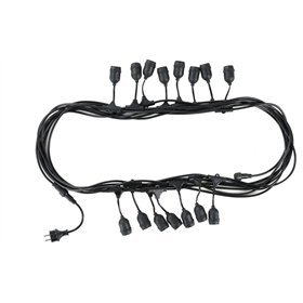 Avide Outdoor E27 String 15m 15 sockets