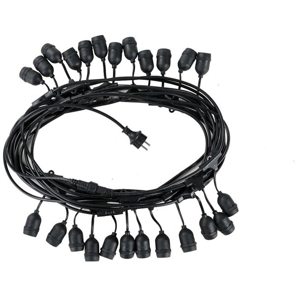 Avide Outdoor E27 String 15m 24 sockets