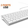Näppäimistö Mobility Lab Valkoinen Hopeinen Mac OS AZERTY
