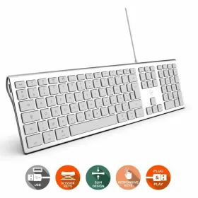 Avide LED-Kattovalaisin Pinta-Asennus Pyöreä ALU Satiini Nikkeli 18W NW 4000K